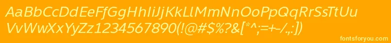 Learn Share Colaborate Italic Font by Situjuh 7NTypes Font – Yellow Fonts on Orange Background