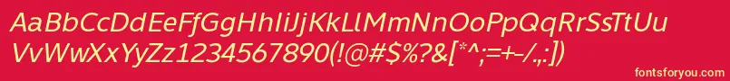 Learn Share Colaborate Italic Font by Situjuh 7NTypes Font – Yellow Fonts on Red Background