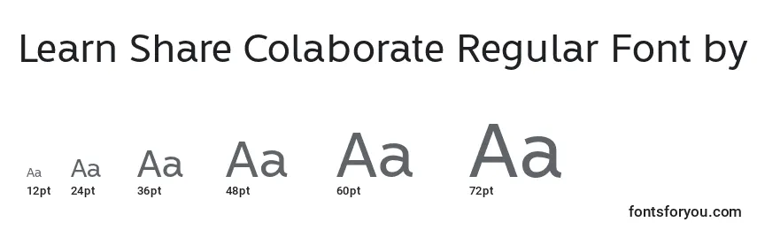 Learn Share Colaborate Regular Font by Situjuh 7NTypes Font Sizes