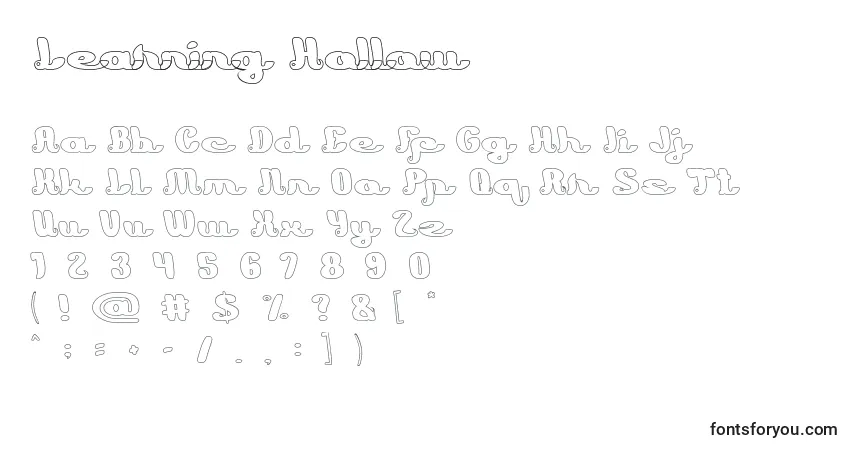 Learning Hollow Font – alphabet, numbers, special characters