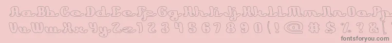 Learning Hollow Font – Gray Fonts on Pink Background