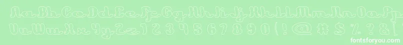 Learning Hollow Font – White Fonts on Green Background