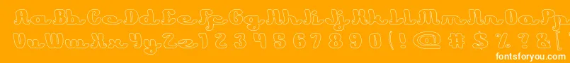 Learning Hollow Font – White Fonts on Orange Background