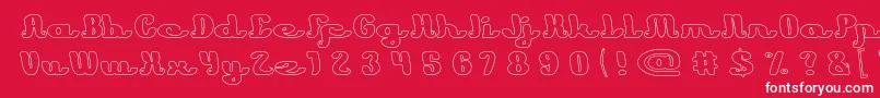 Learning Hollow Font – White Fonts on Red Background