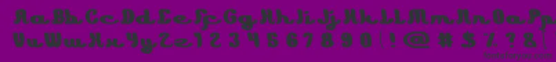 フォントLearning light – 紫の背景に黒い文字