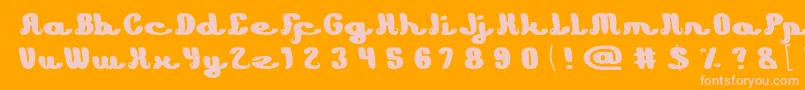 Learning light Font – Pink Fonts on Orange Background