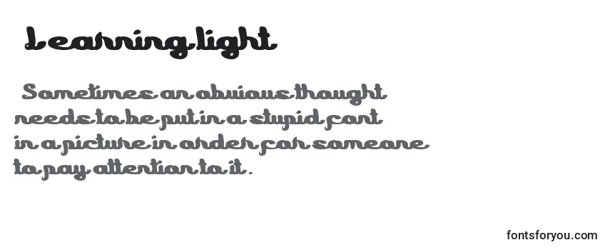 Шрифт Learning light