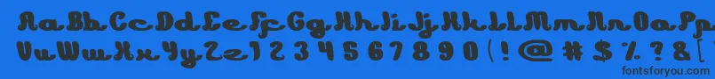 Шрифт Learning – чёрные шрифты на синем фоне