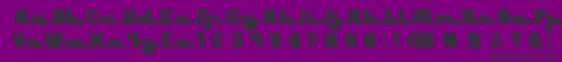 Learning Font – Black Fonts on Purple Background