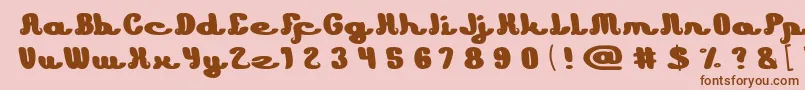 Learning Font – Brown Fonts on Pink Background