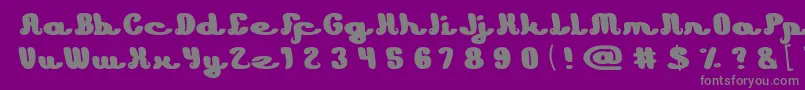 Learning Font – Gray Fonts on Purple Background