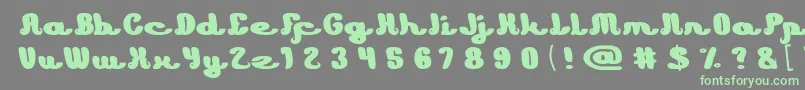 Learning Font – Green Fonts on Gray Background
