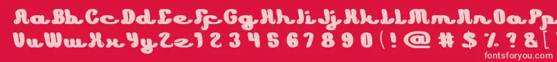Learning Font – Pink Fonts on Red Background