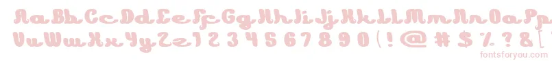 Learning Font – Pink Fonts on White Background