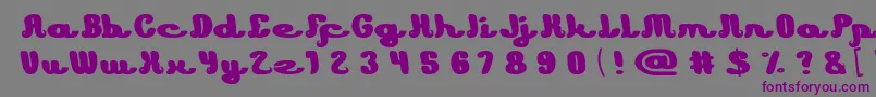 Learning Font – Purple Fonts on Gray Background