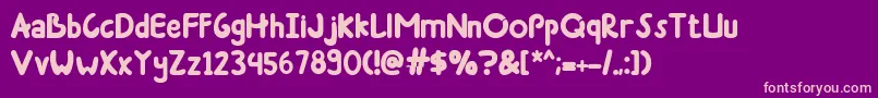 Learnings Font – Pink Fonts on Purple Background
