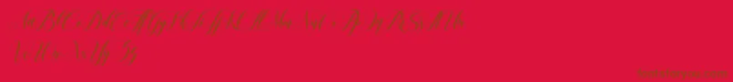 Police leather – polices brunes sur fond rouge