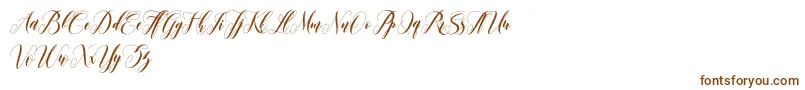 Шрифт leather – коричневые шрифты на белом фоне