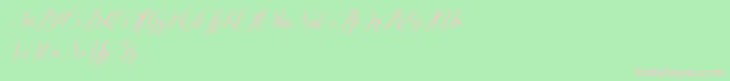 leather Font – Pink Fonts on Green Background