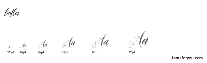 Leather Font Sizes