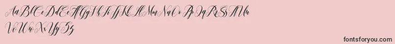 leather Font – Black Fonts on Pink Background