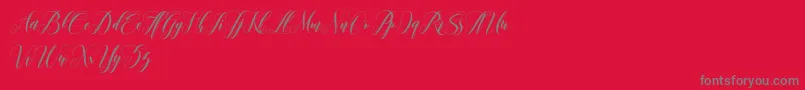 Czcionka leather – szare czcionki na czerwonym tle