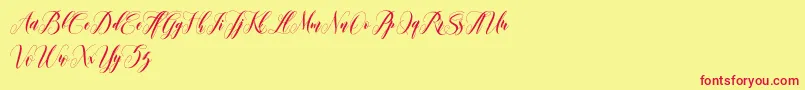 fuente leather – Fuentes Rojas Sobre Fondo Amarillo