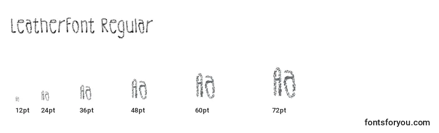 LeatherFont Regular (132381) Font Sizes