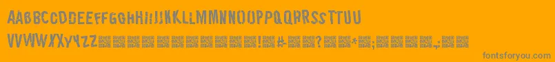 LeatherJackets Font – Gray Fonts on Orange Background