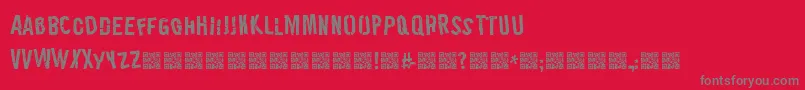 LeatherJackets Font – Gray Fonts on Red Background