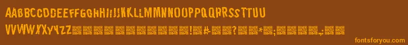 LeatherJackets Font – Orange Fonts on Brown Background