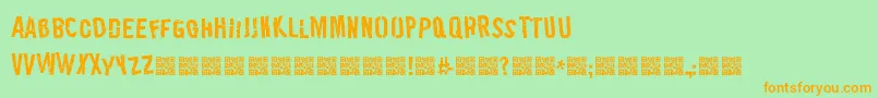 LeatherJackets Font – Orange Fonts on Green Background