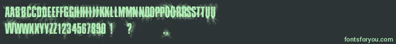 LeaveNoFingerprints Font – Green Fonts on Black Background