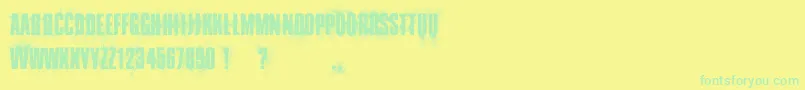 LeaveNoFingerprints Font – Green Fonts on Yellow Background