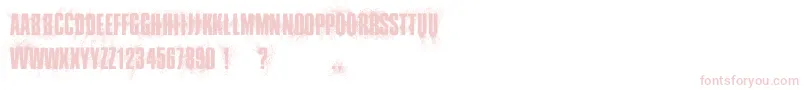 LeaveNoFingerprints Font – Pink Fonts on White Background