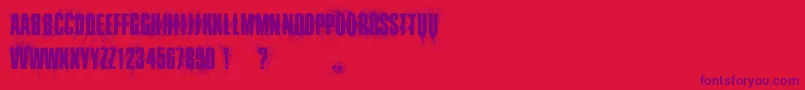 LeaveNoFingerprints Font – Purple Fonts on Red Background