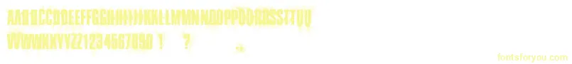 LeaveNoFingerprints Font – Yellow Fonts on White Background