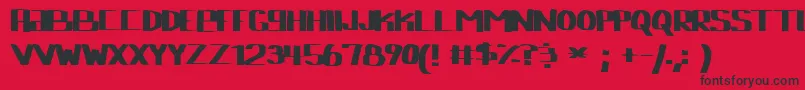 lebowski Font – Black Fonts on Red Background