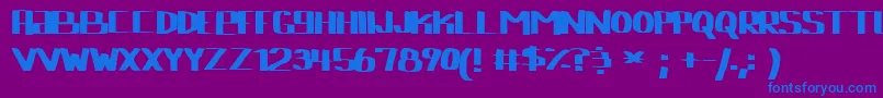 lebowski Font – Blue Fonts on Purple Background