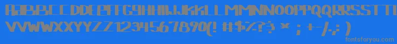 lebowski Font – Gray Fonts on Blue Background