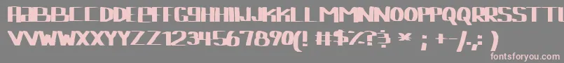 lebowski Font – Pink Fonts on Gray Background