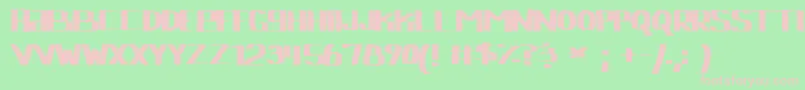 フォントlebowski – 緑の背景にピンクのフォント