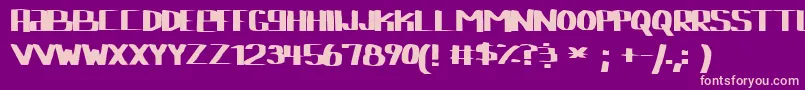 lebowski Font – Pink Fonts on Purple Background