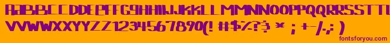 lebowski Font – Purple Fonts on Orange Background