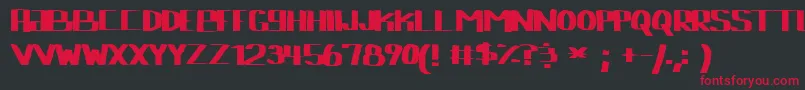 lebowski Font – Red Fonts on Black Background