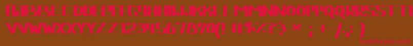 lebowski Font – Red Fonts on Brown Background