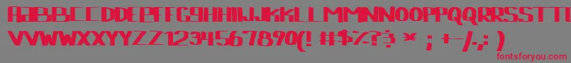 lebowski Font – Red Fonts on Gray Background