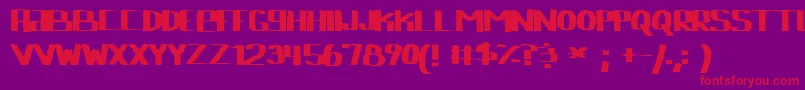 lebowski Font – Red Fonts on Purple Background