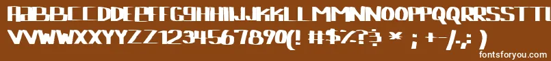 lebowski Font – White Fonts on Brown Background