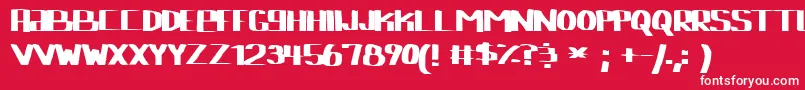 lebowski Font – White Fonts on Red Background